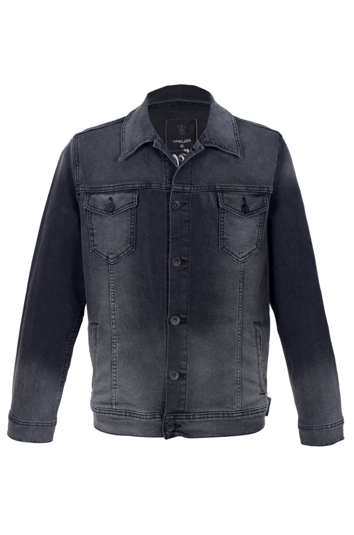 Chamarra de mezclilla negra hombre new arrivals