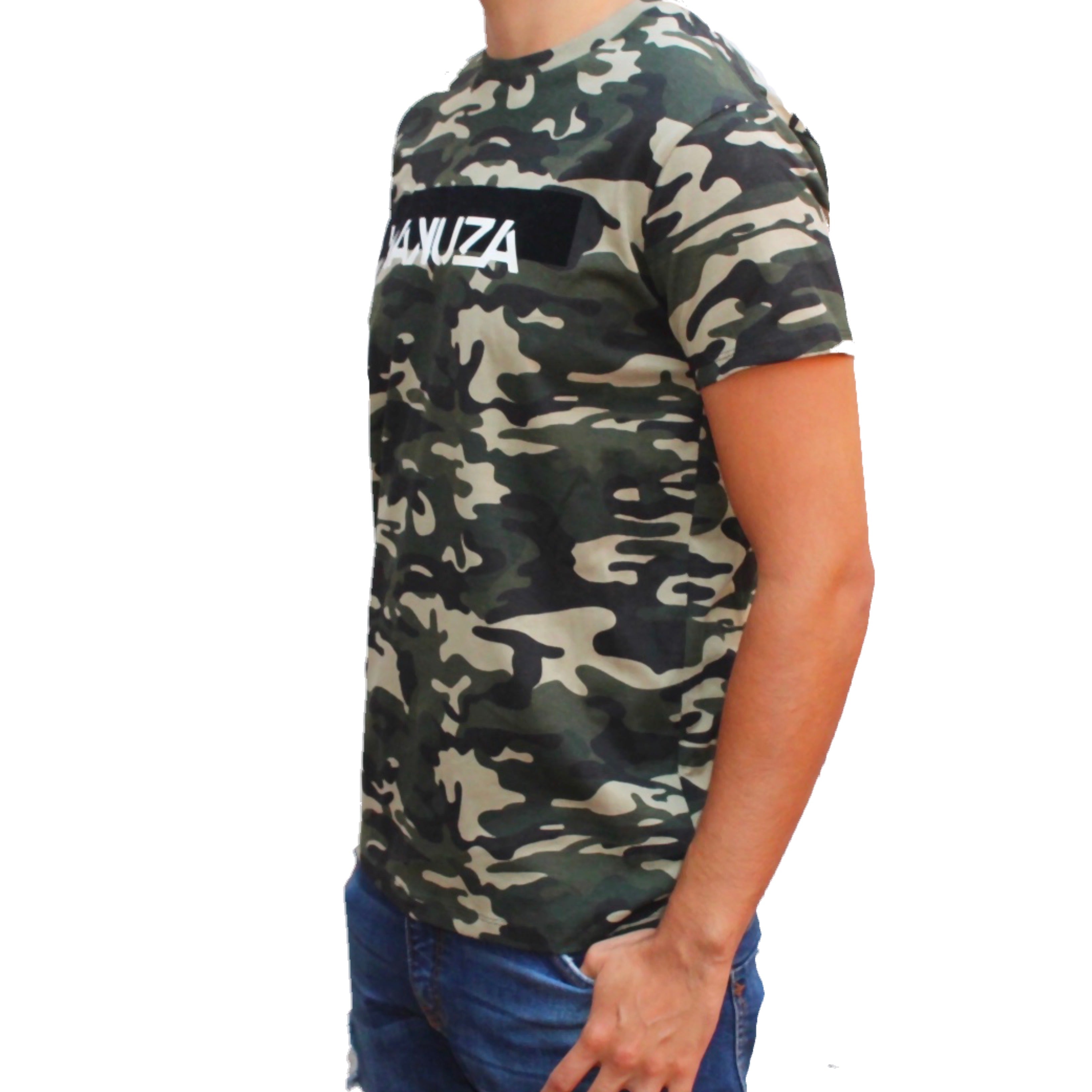 Compra Playera Manga Corta Playera Camuflaje Verde Tenohira Yakuza